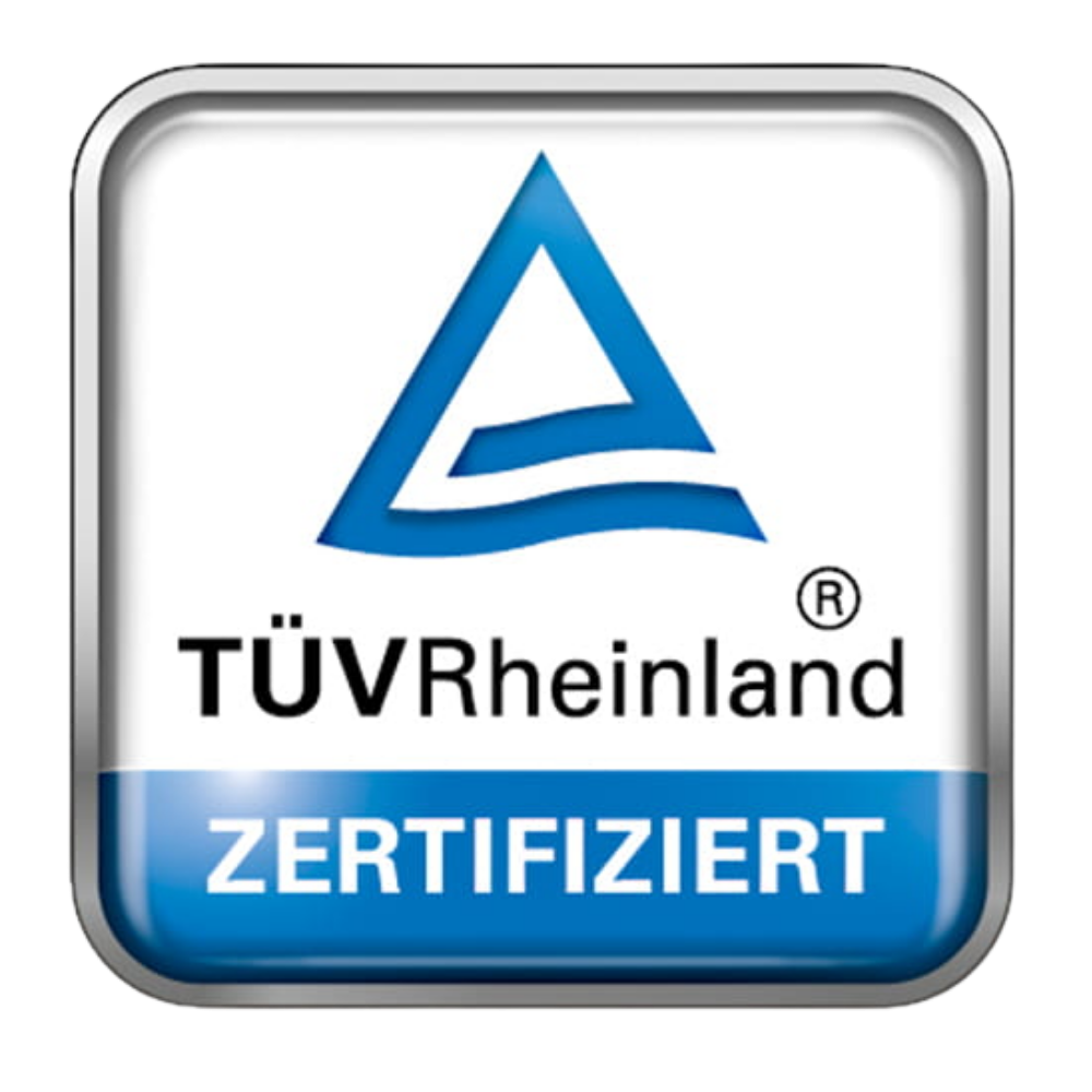TÜV Rheinland zertifiziert